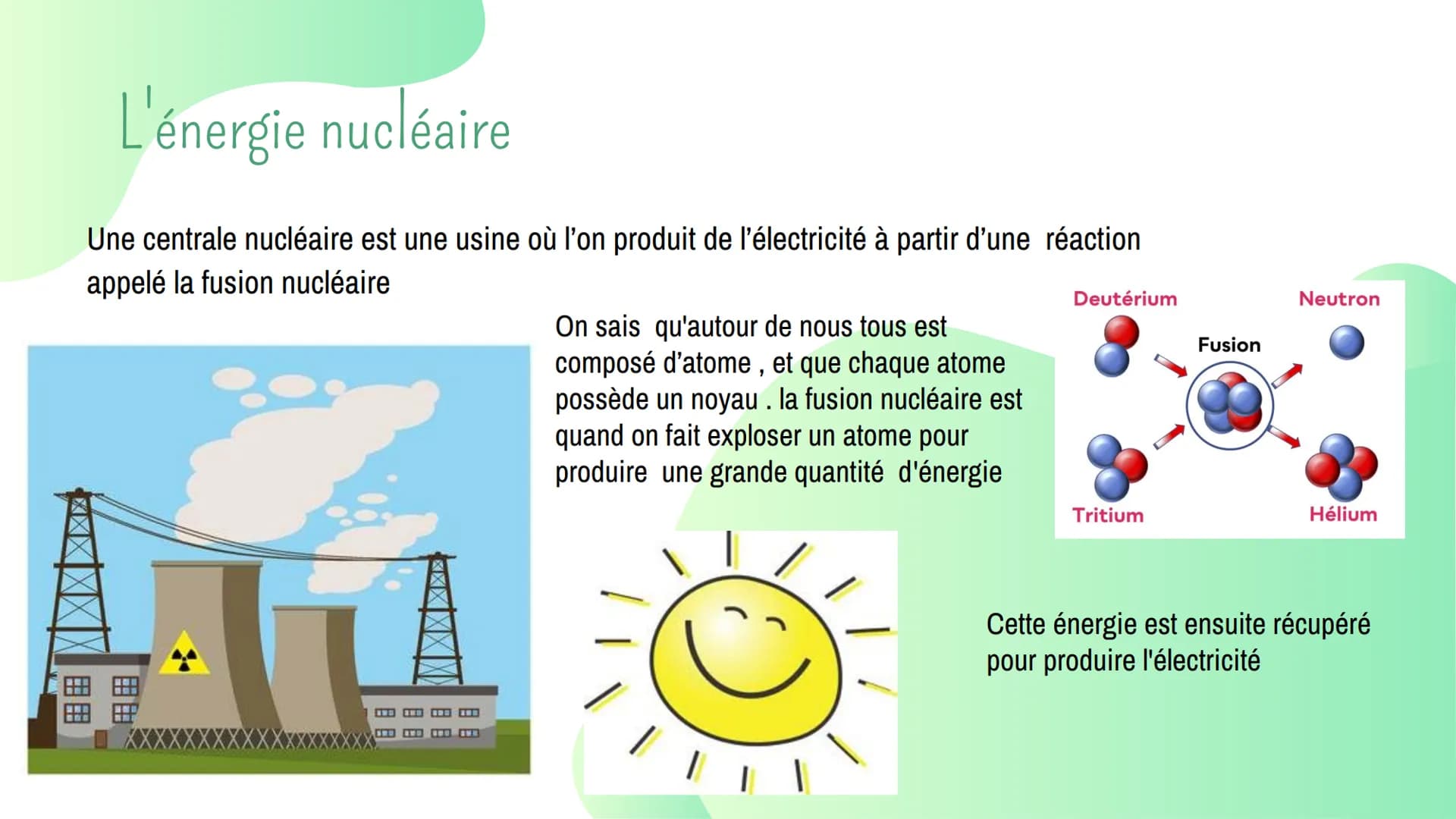 L'énergie
nucléaire et la
médecine
Lafa mohamad Introduction
Quand on pense a l'energie nucleaire, on a toute suite une
image de grande cent