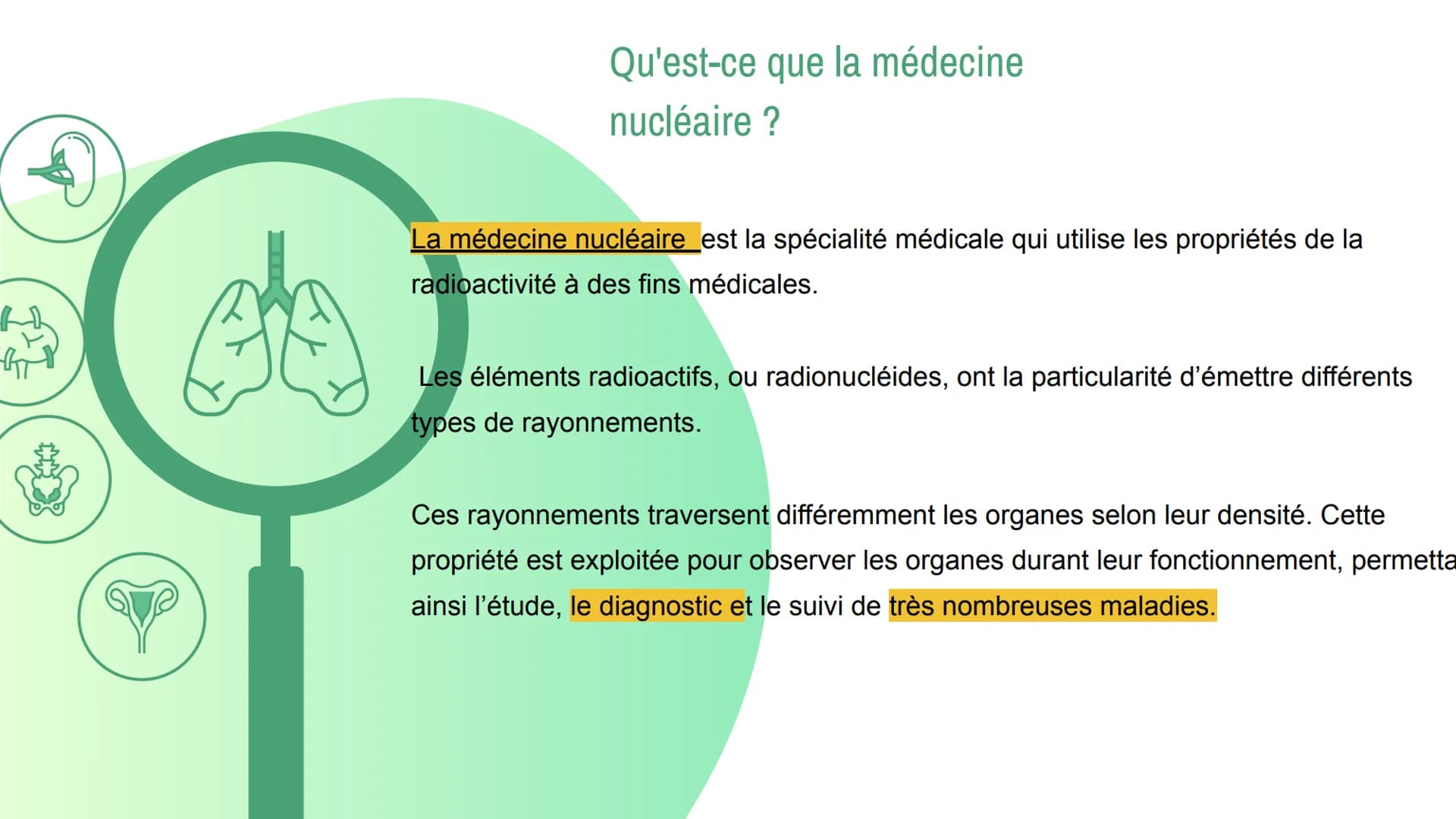 L'énergie
nucléaire et la
médecine
Lafa mohamad Introduction
Quand on pense a l'energie nucleaire, on a toute suite une
image de grande cent