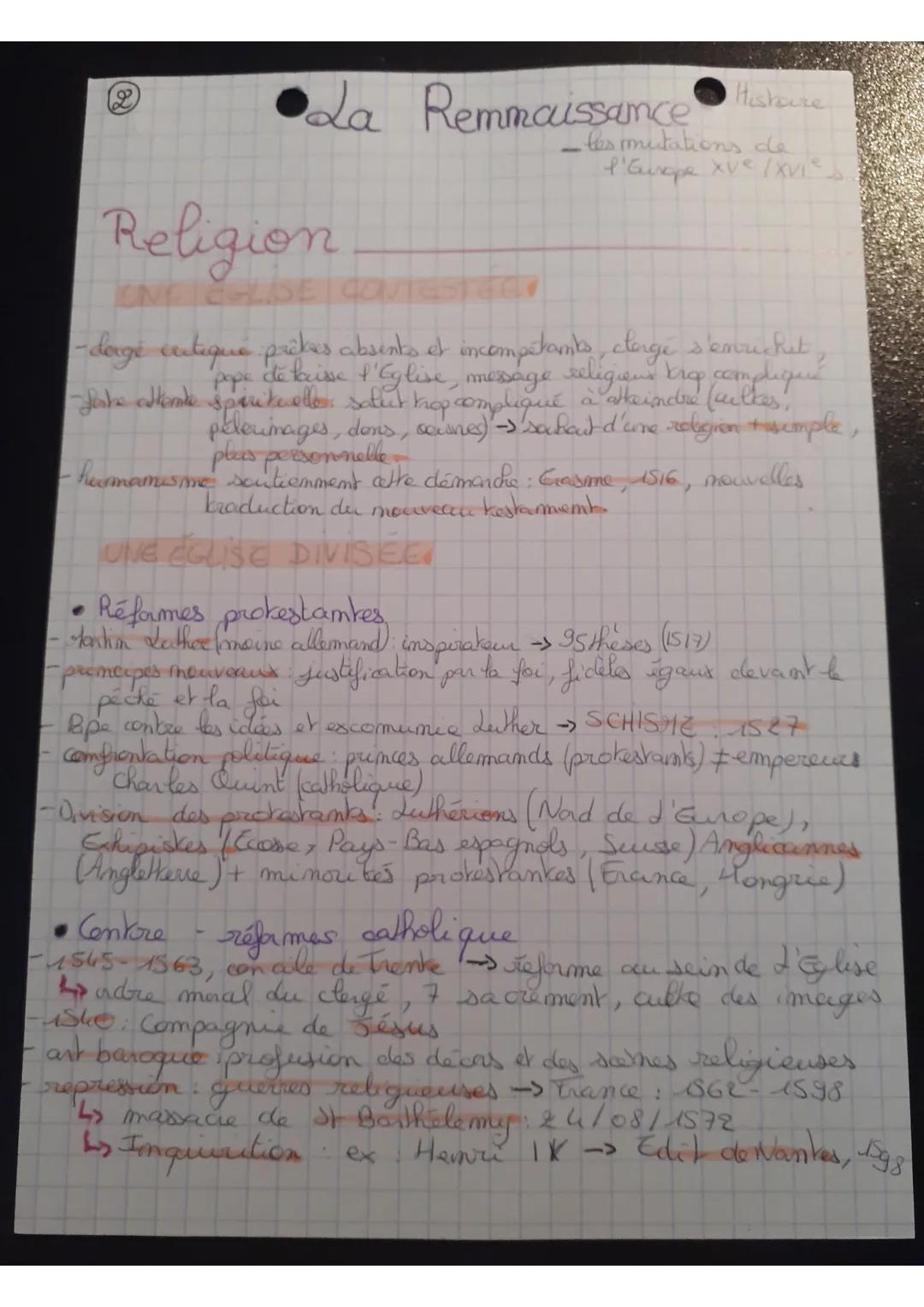 La Remmaissance
Histoire
les mutations clea
'I'Europe XVe / XVI s
Définitions
HUMANISME: mouvement are the ctuel des XV-XVI es caractérisé p