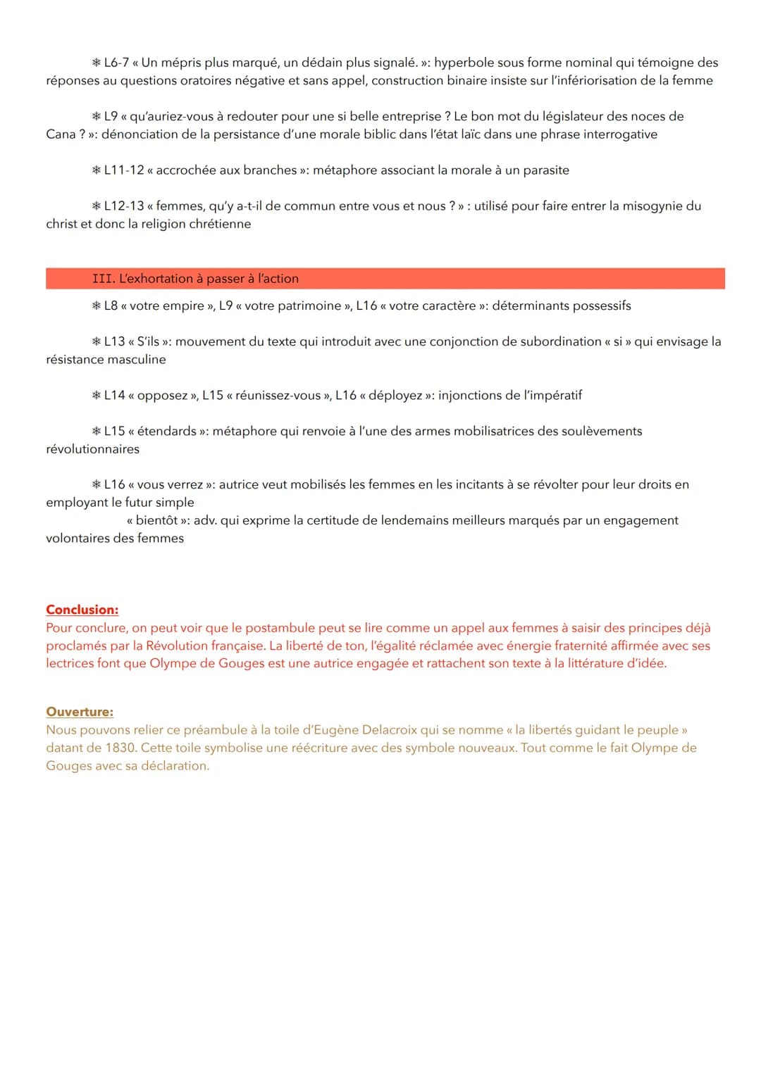 Objet d'étude: La littérature d'idée du XVIe au XVIIIe siècle
SEQ 7: Olympes de Gouges
Déclaration des droits de la femme et de la citoyenne