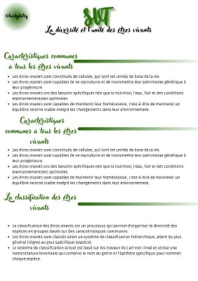 Know La diversité et l'unité des êtres vivants thumbnail