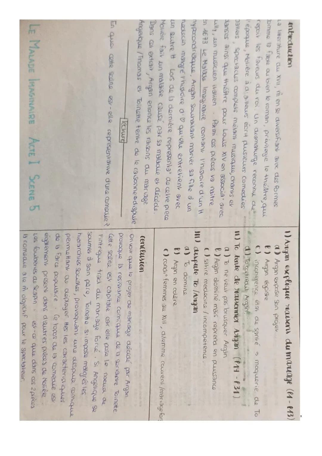 ANALYSE LINEAIRE
MALADE IMAGINAIRE
ACTE1 SCENE 5 5
10
15
20
25
En quoi colte scène est-elle représentative de la comédie ?
Molière, Le Malad