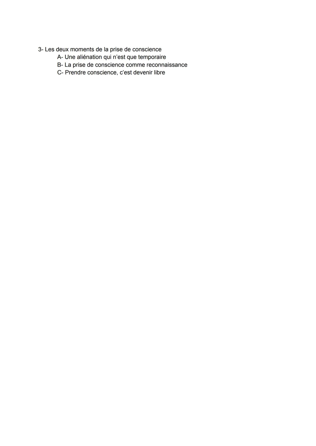Conscience
-du latin: "cum scientia" = avec savoir
- la capacité du sujet à se représenter le monde et lui-même
1- La conscience comme sourc