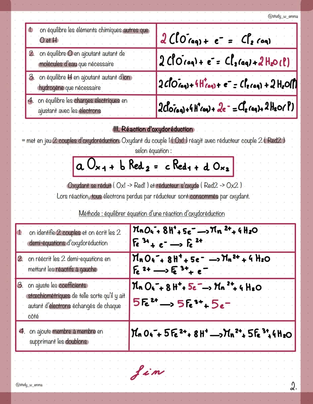 shimie
reactions d'oxydoreduction
1. Qu'est ce qu'une réaction d oxydoréduction ?
= transformation au cours de laquelle espèces chimiques s'