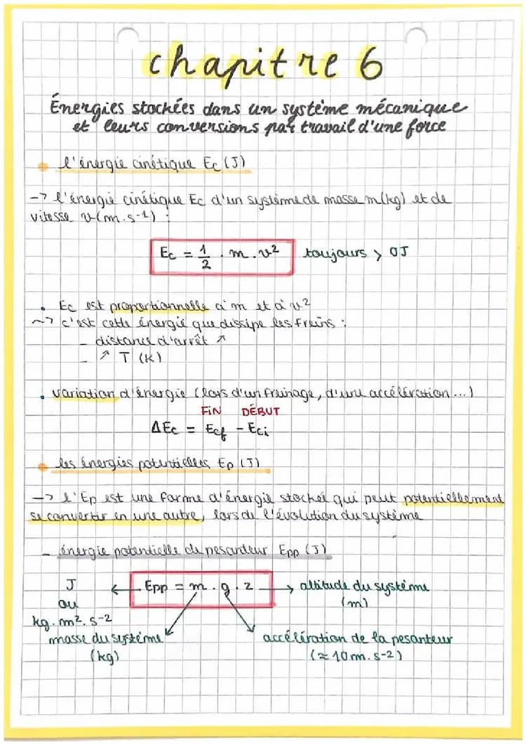 Know fiche physique 1ère spé - énergies et travail  thumbnail