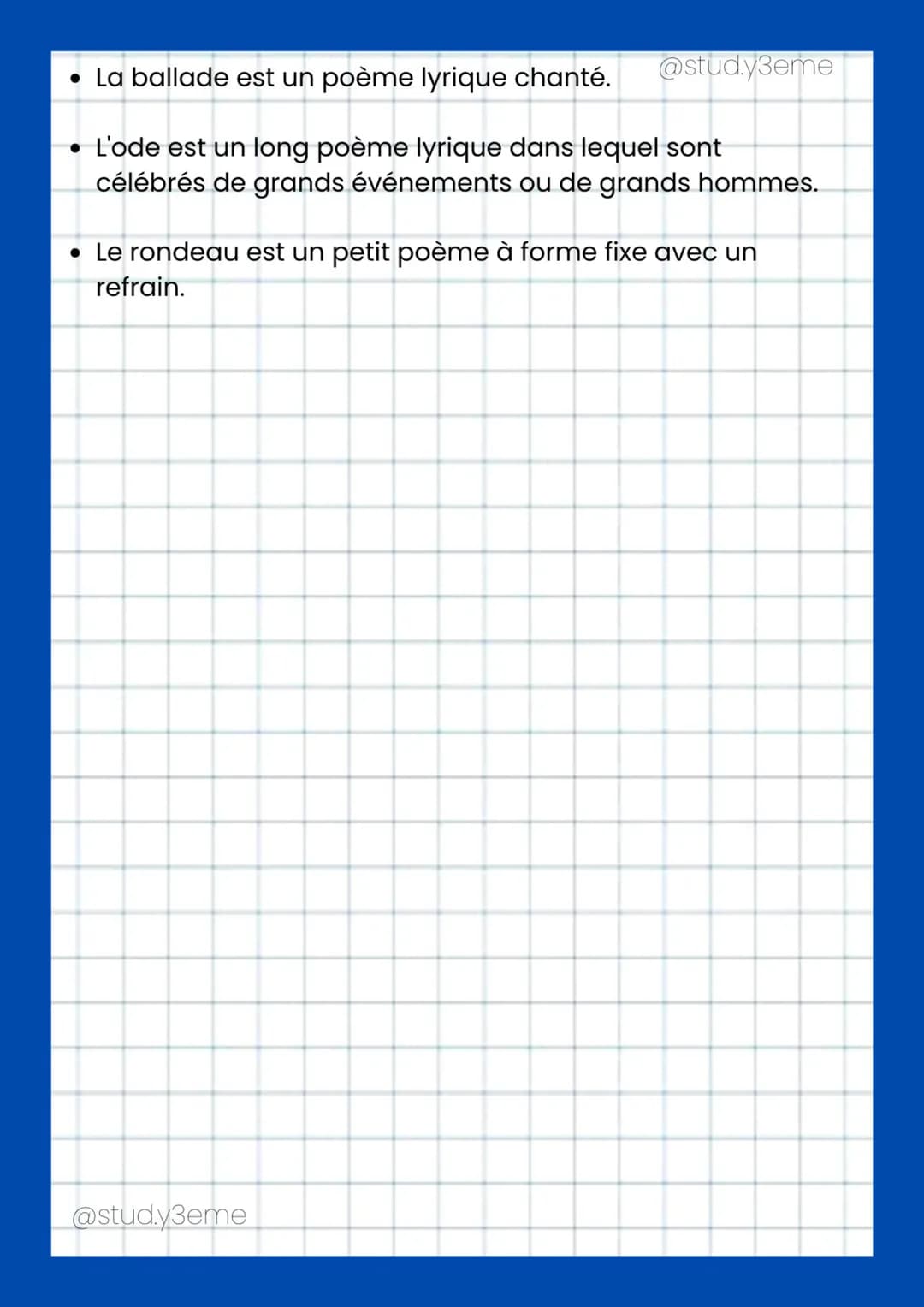 français
LA VERSIFICATION
le vers :
• Alexandrins:12 syllabes
10 syllabes
octosyllabes: 8 syllabes
décasyllabes:
les rimes:
-
• La rime plat