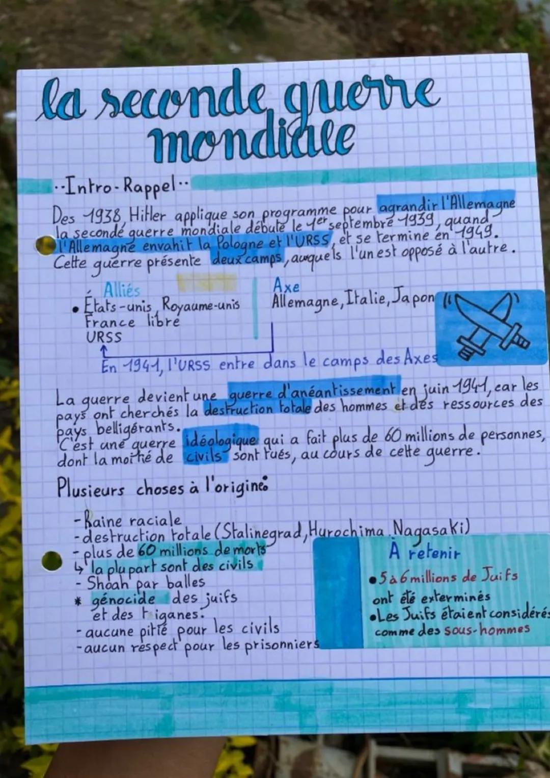 la seconde guerre
Intro-Rappel..
Des 1938, Hitler applique son programme pour agrandir l'Allemagne
la seconde guerre mondiale débule le yer 