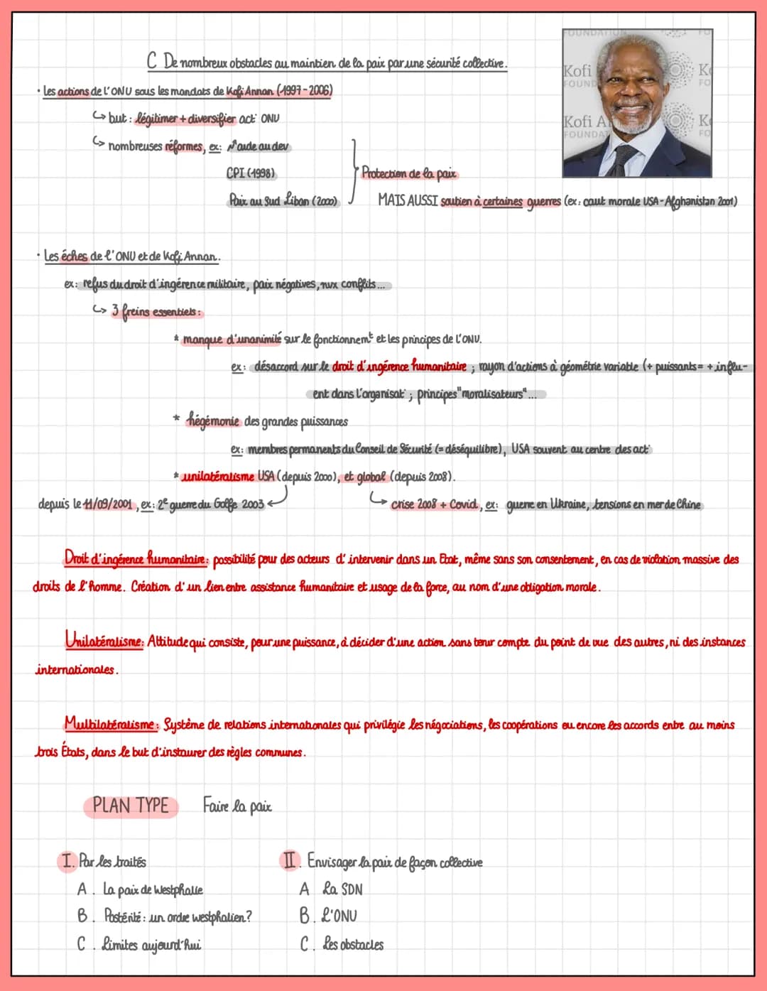 T2: Faire la guerre, faire la paix.
Les formes de conflits et des modes de
résolution
I. Faire la paix par les traités
Axe 2
A.Le traité de 