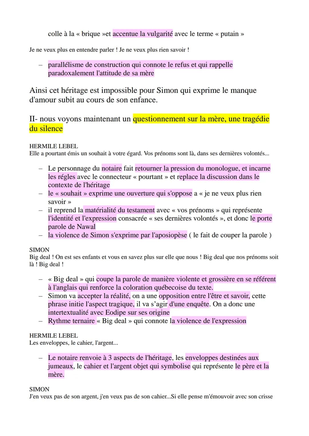 Analyse linéaire
Incendies, Wajdi Mouawad
Introduction
•
•
•
•
Incendies est une pièce de théâtre de Wajdi Mouawad paru en 2003,
c'est la 2n