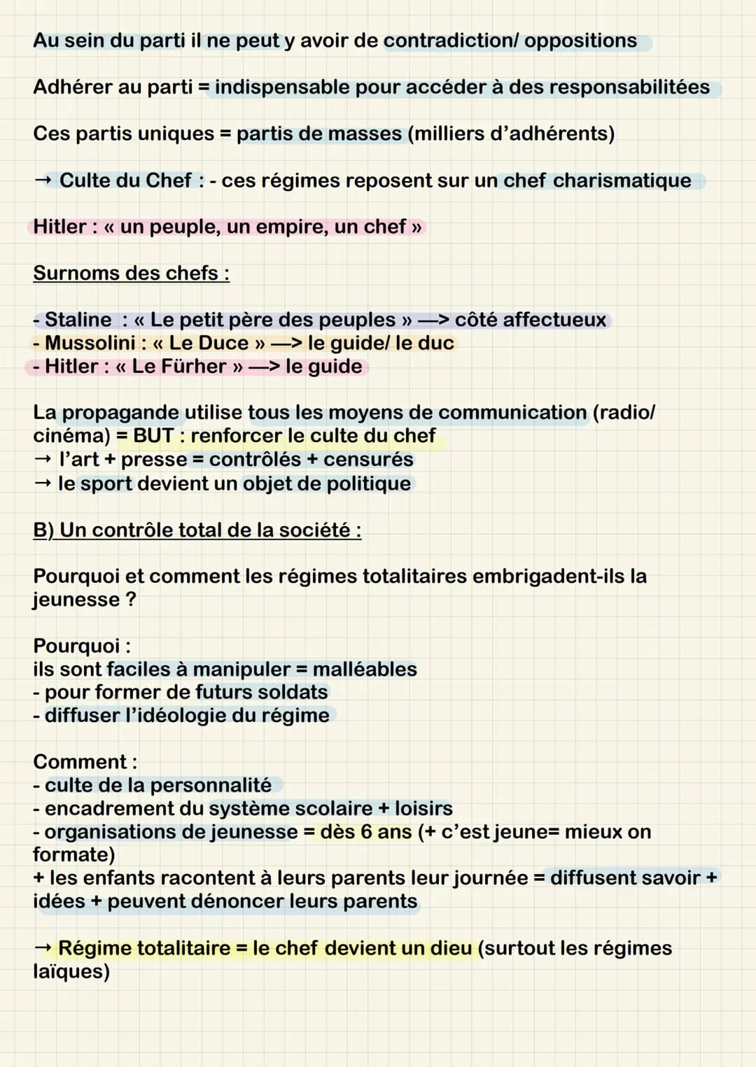 Chapitre 2 Les régimes totalitaires
1ère Guerre mondiale + crise de 1929 = favorisent nouveaux régimes
politiques :
Intro
:
- fascisme en It