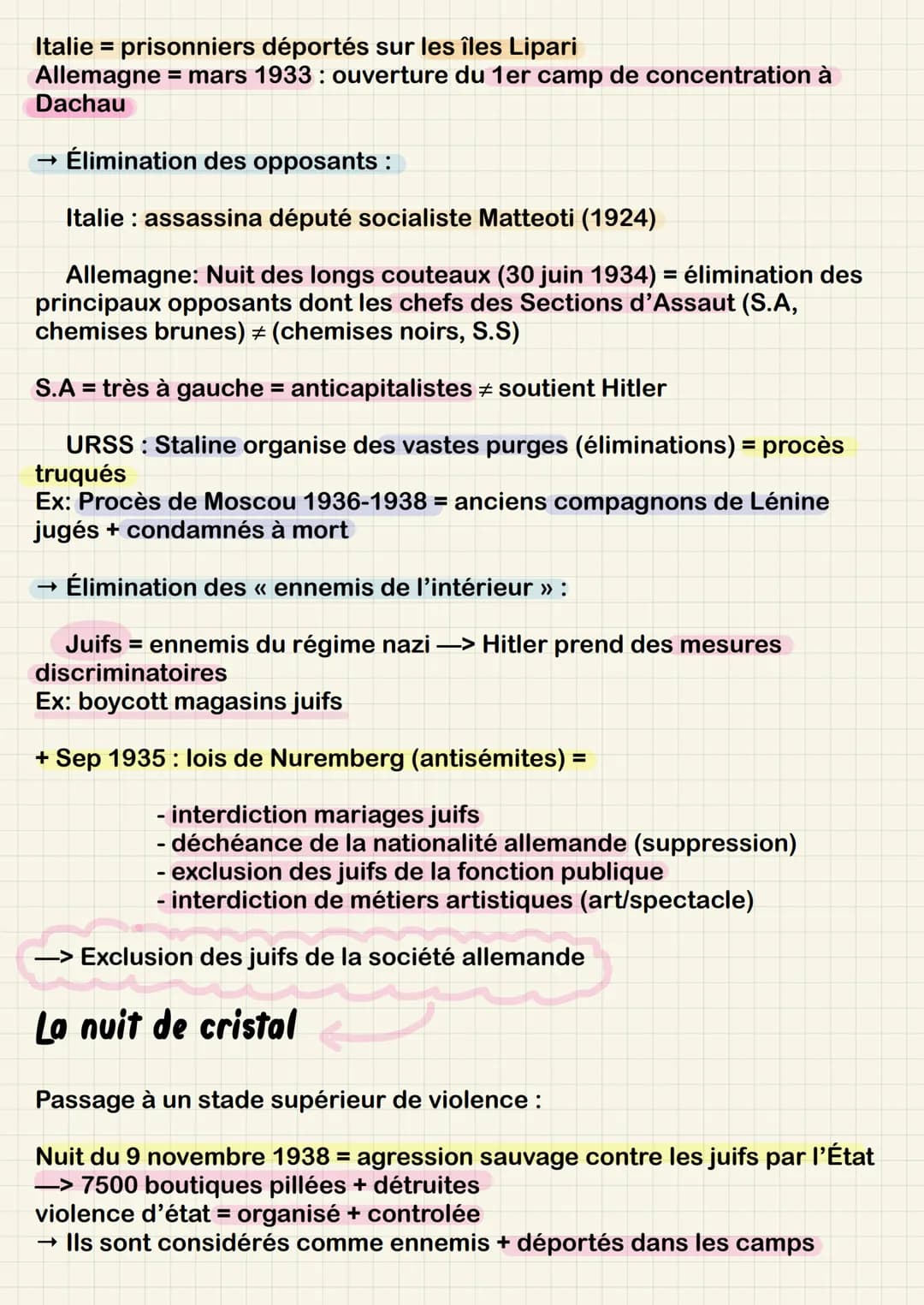 Chapitre 2 Les régimes totalitaires
1ère Guerre mondiale + crise de 1929 = favorisent nouveaux régimes
politiques :
Intro
:
- fascisme en It