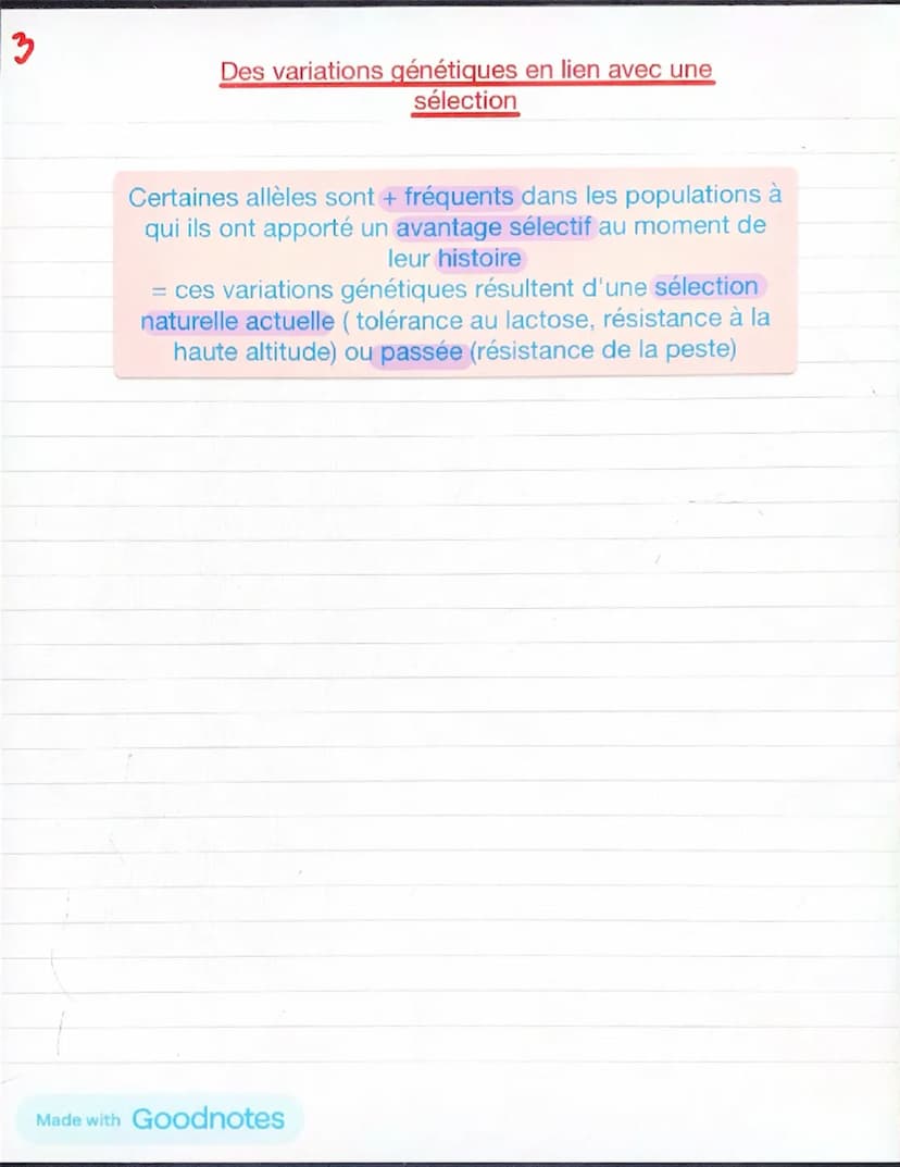 Chapitre 4: l'histoire humaine lue dans son génome
Mutations
touchent
aléatoirement
'ADN
peut
Crée nouveaux
allèles
Effets variées sur les
p