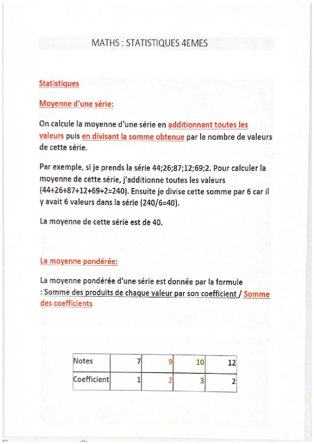 statistiques 