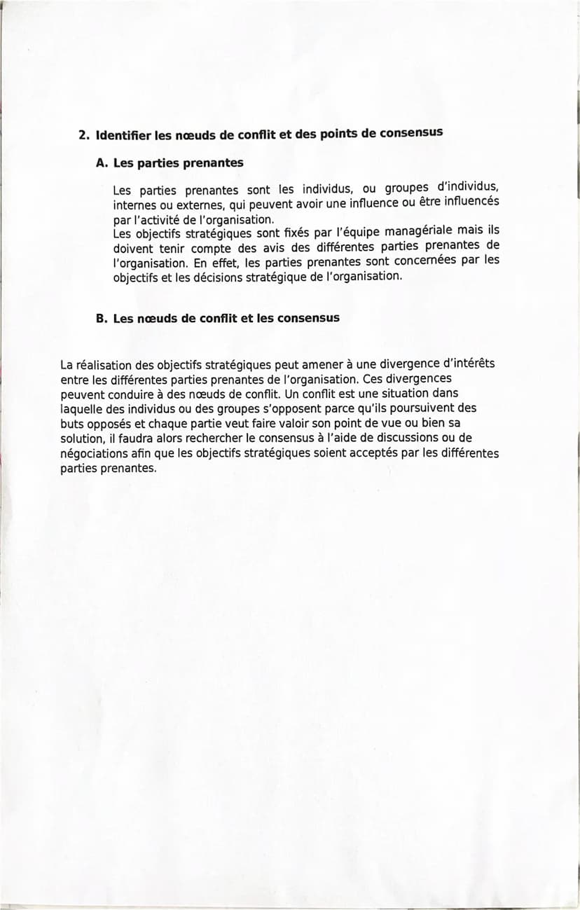 
<p>Les objectifs stratégiques dépendent de la finalité de l'organisation et de l'interprétation du diagnostic stratégique. Pour atteindre l