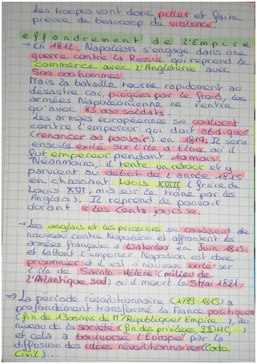 # HISTOIRE

Ordre Napoléonien (1799-1815)
Nouvel ordre politique
→Les réalisations de NB sont nombreuse
*   Création des lycées pour former 