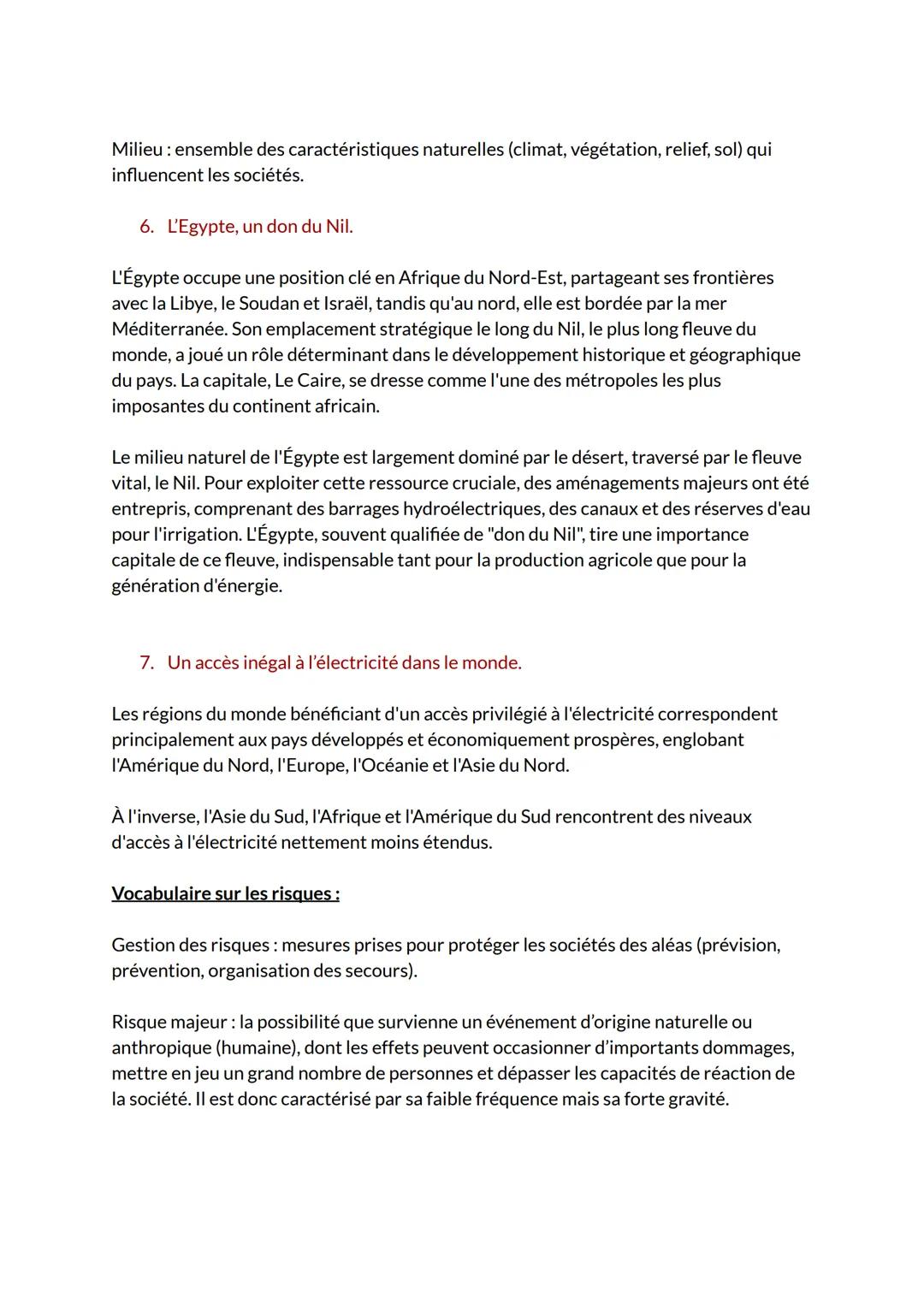 Sociétés et environnements : des équilibres fragiles.
Définitions:
Aléa: événement violent d'origine naturelle ou humaine, présentant une pr