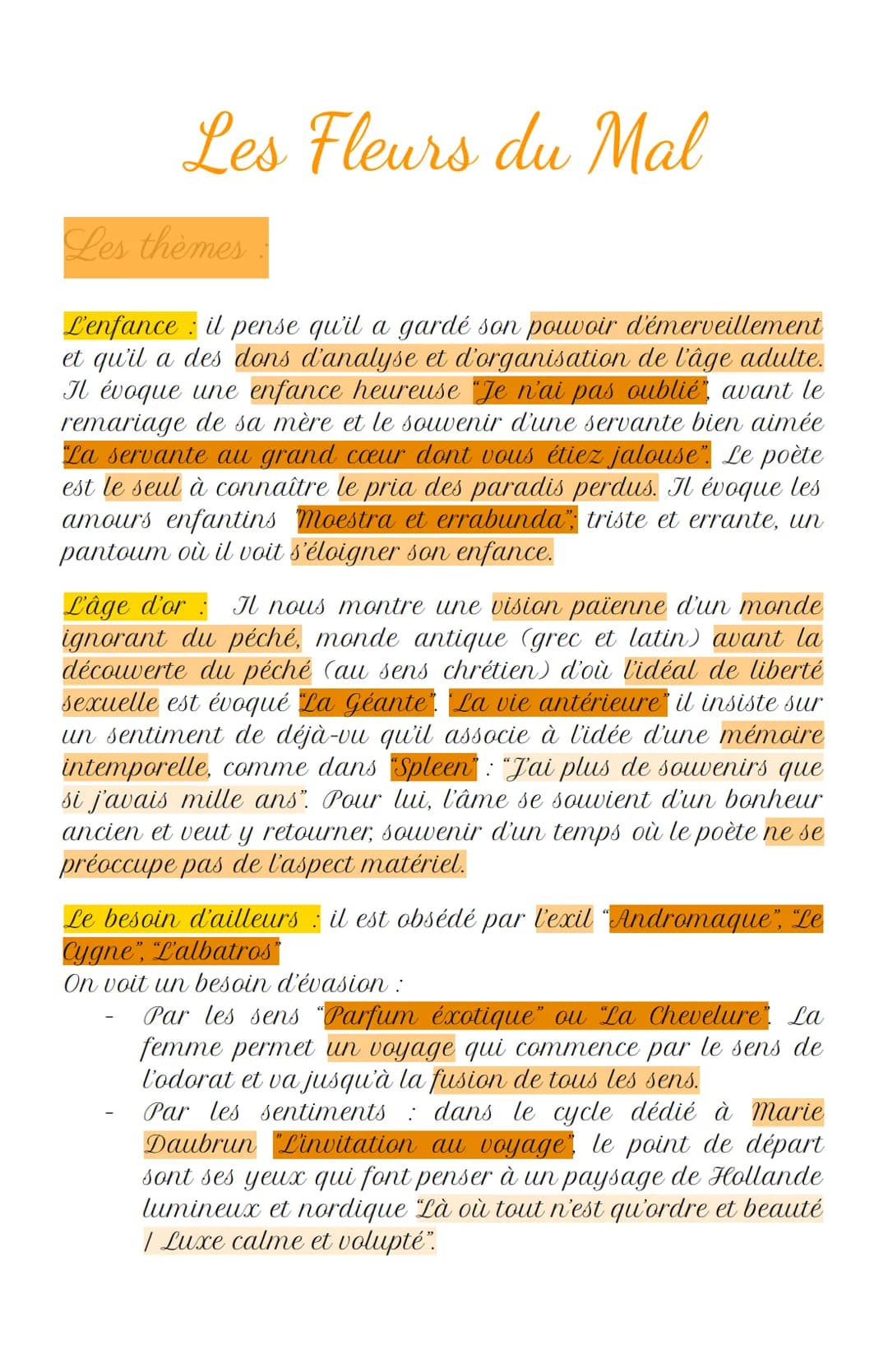 Les Fleurs du Mal
L'auteur
Né à Paris le 9 avril 1821. Son père, François Baudelaire, est un
prêtre, un peintre et un ami des philosophes de