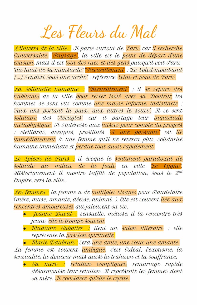 Les Fleurs du Mal
L'auteur
Né à Paris le 9 avril 1821. Son père, François Baudelaire, est un
prêtre, un peintre et un ami des philosophes de