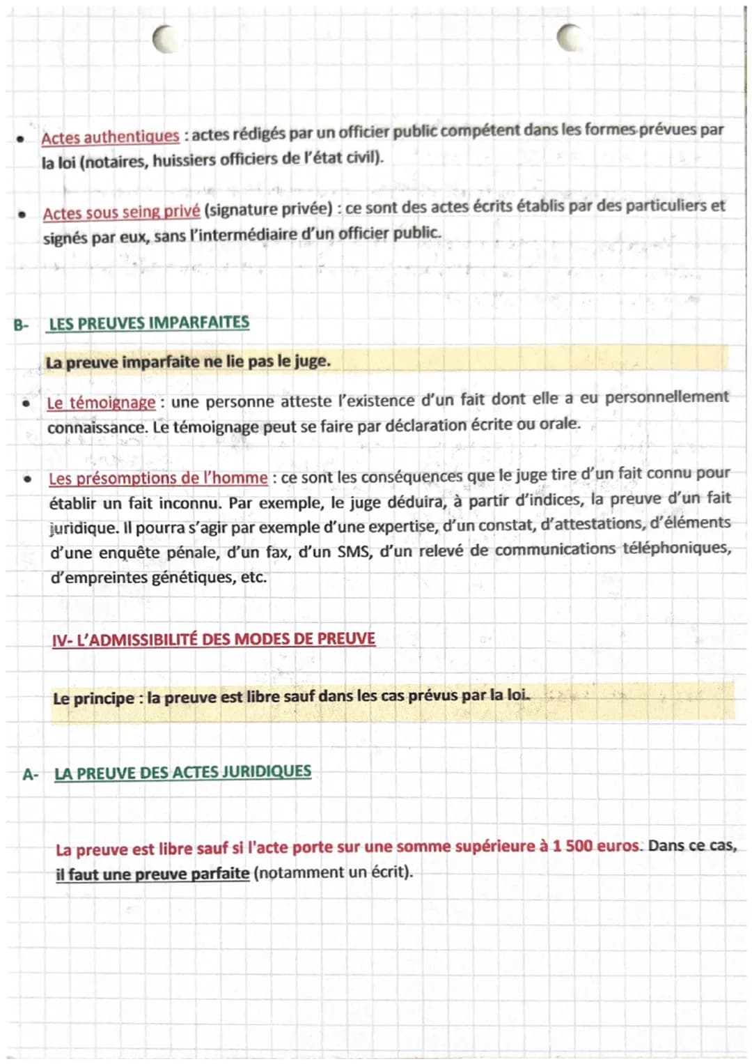 droit
chapitre 5
↑
O
O
I-L'OBJET DE LA PREUVE : Que faut-il prouver ?
C'est répondre à la question : « Que faut-il prouver ? »
Il sera néces