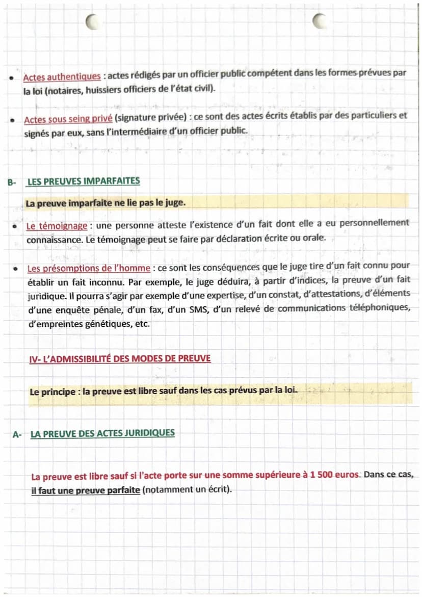 droit
chapitre 5
↑
O
O
I-L'OBJET DE LA PREUVE : Que faut-il prouver ?
C'est répondre à la question : « Que faut-il prouver ? »
Il sera néces
