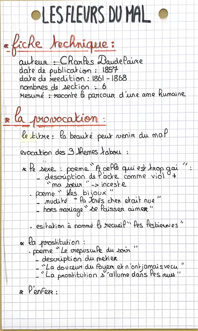 • LES FLEURS Du Mal
Baudelaire
Charles Baudelaire :
16
: naissance à Paris, France
1821
1827
1842
: son père meurt abRs qu'il n'a que 6 ans
