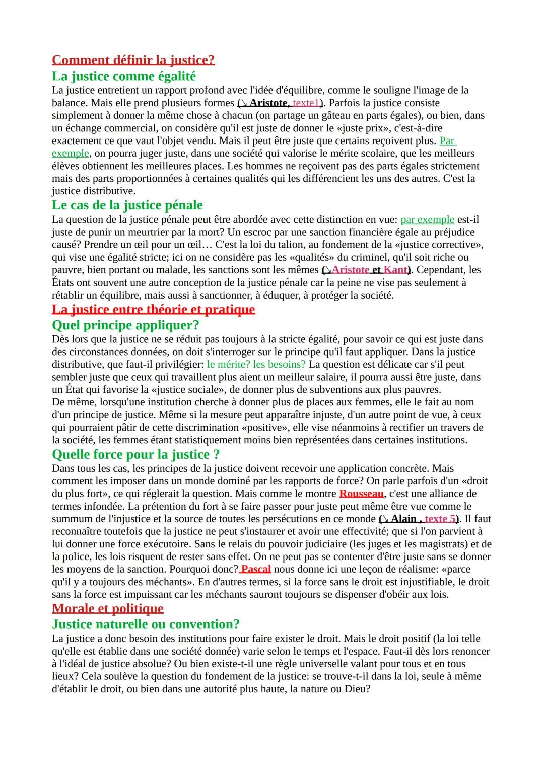 La justice
Texte de Aristote, Ethique à Nicomaque
Aristote dans cet extrait élabore sur la nature du juste et de l'injuste en deux dimension