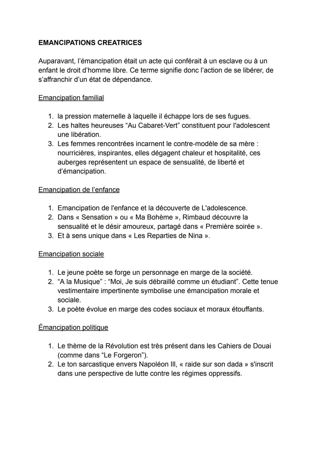 LES CAHIERS DE DOUAI publiés à titre posthume par Paul Demeny en
1893, poésie, mouvement du symbolisme.
LES CITATIONS DANS L'ORDRE ET LEUR T