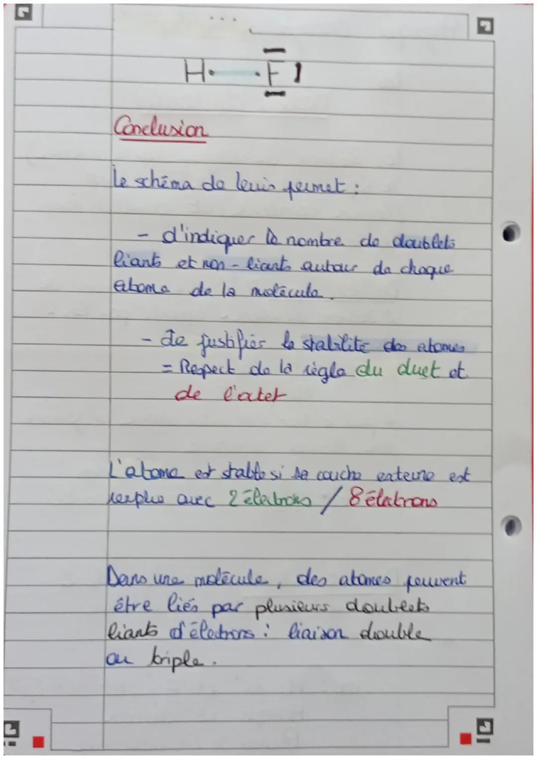 □ Physique: Energie de liaisch
Modèle de Lewis
les électrons de valences (couche externe)
De répartissent en doublet's liants
(liaison coval