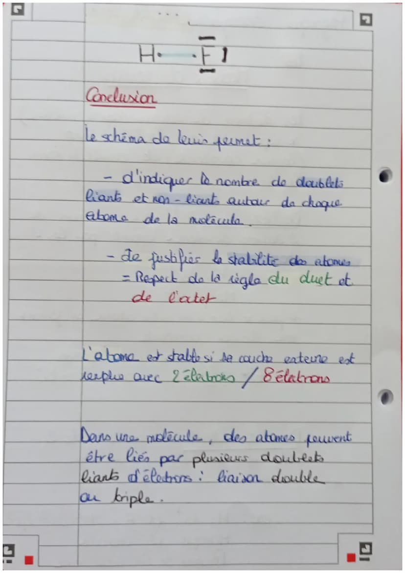 □ Physique: Energie de liaisch
Modèle de Lewis
les électrons de valences (couche externe)
De répartissent en doublet's liants
(liaison coval