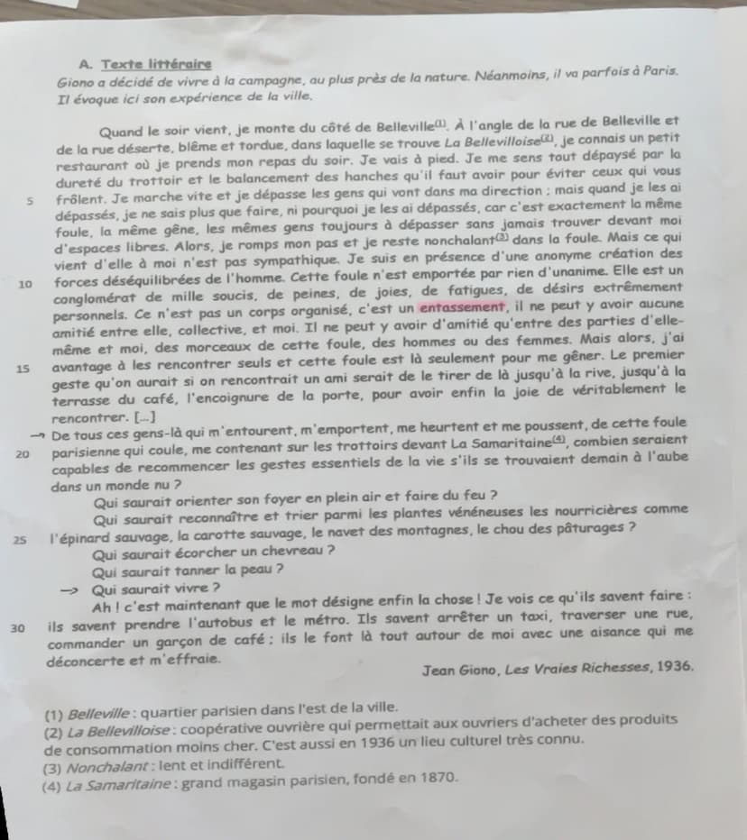 DIPLÔME NATIONAL DU BREVET
BREVET BLANC
SESSION DECEMBRE 2024
FRANÇAIS
Grammaire et compétences linguistiques
Compréhension et compétences d
