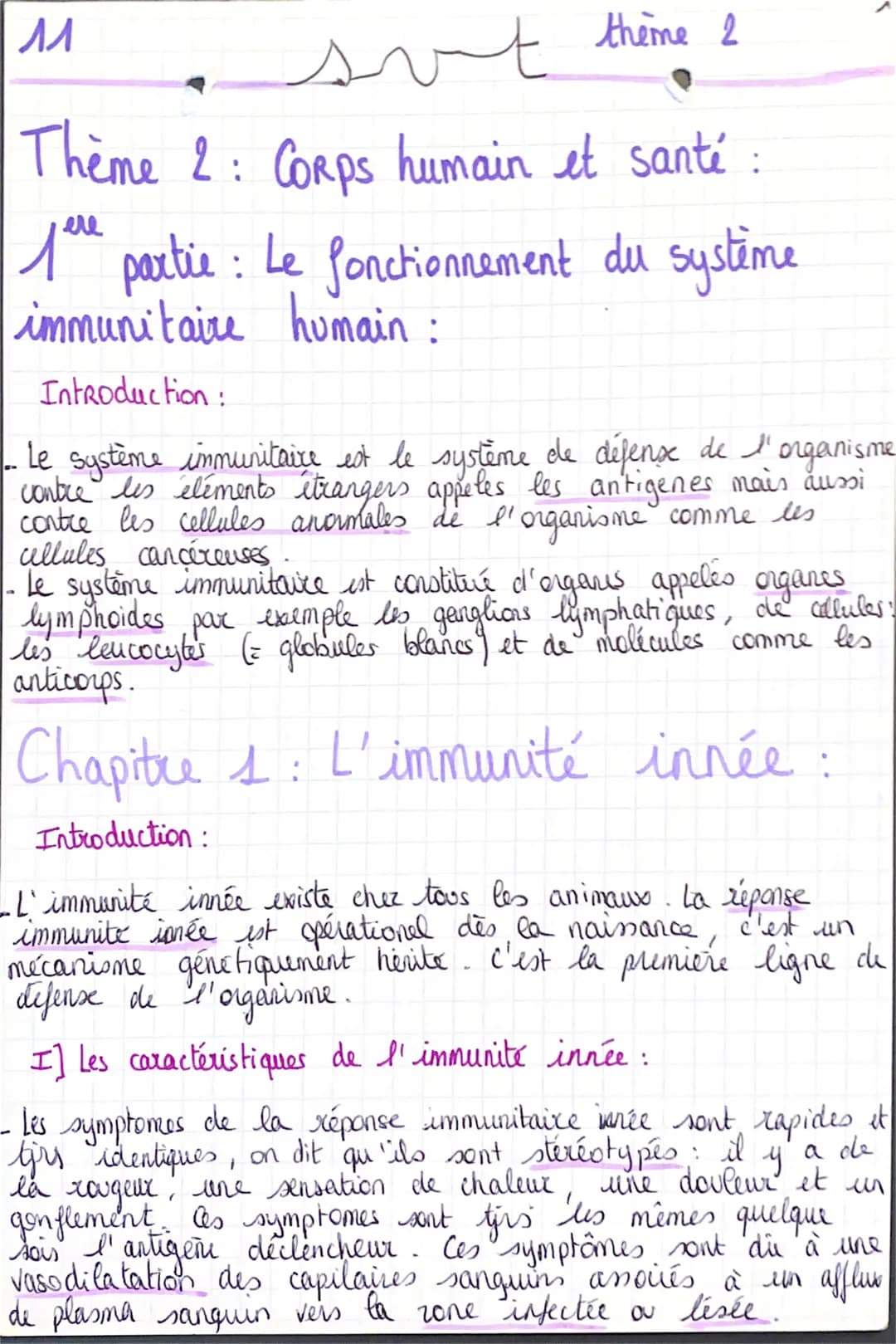 11
t thème 2
svt
Thème 2: Corps humain et santé :
1 the partie : Le fonctionnement du système
лече
immunitaire humain :
Introduction:
... Le