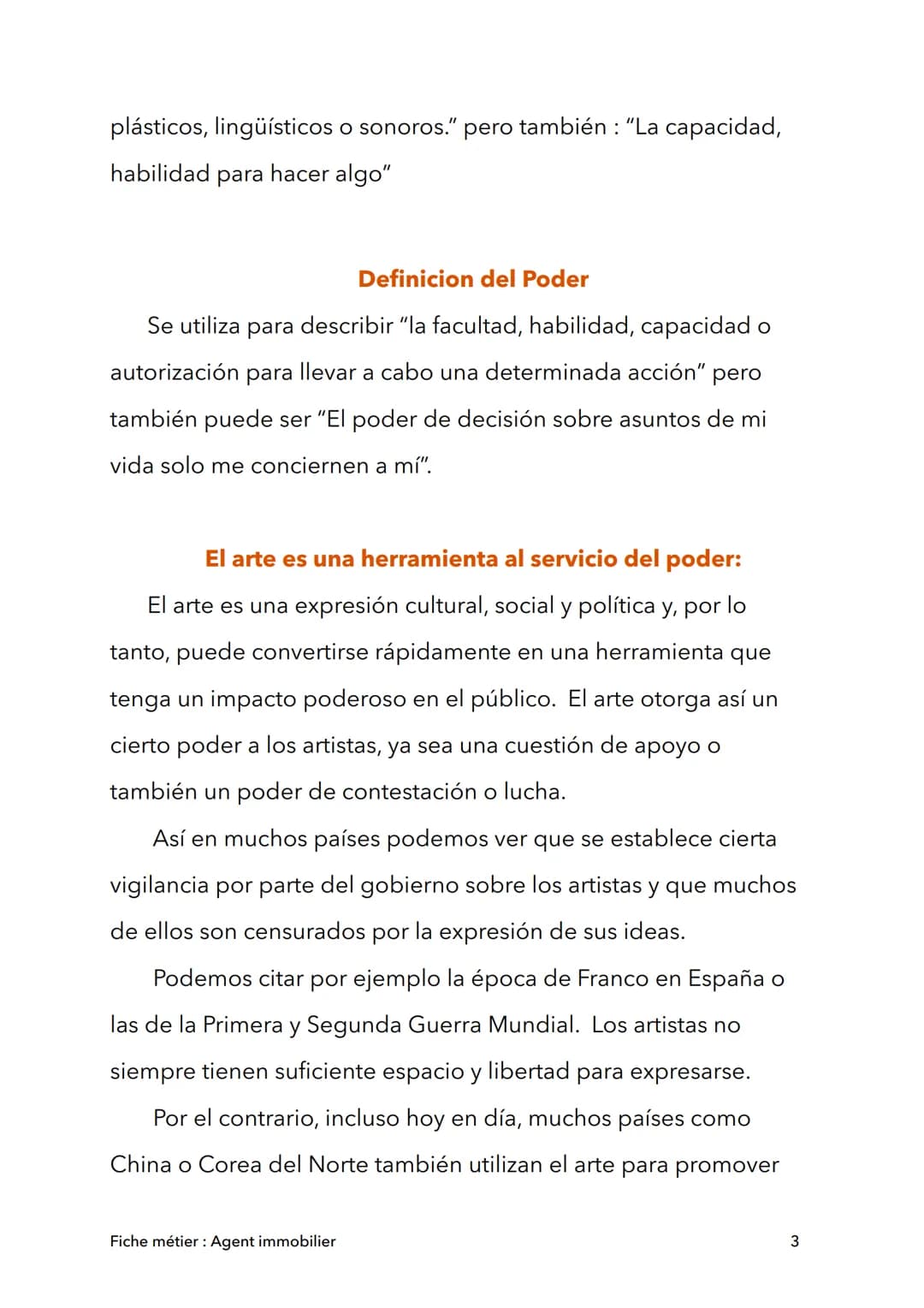 Español
Arte y poder
Fiche métier : Agent immobilier
@paolably
knowunity
1 ●
●
●
●
●
●
●
●
●
Vocabulario :
L'Art: El Arte
La peinture : La p