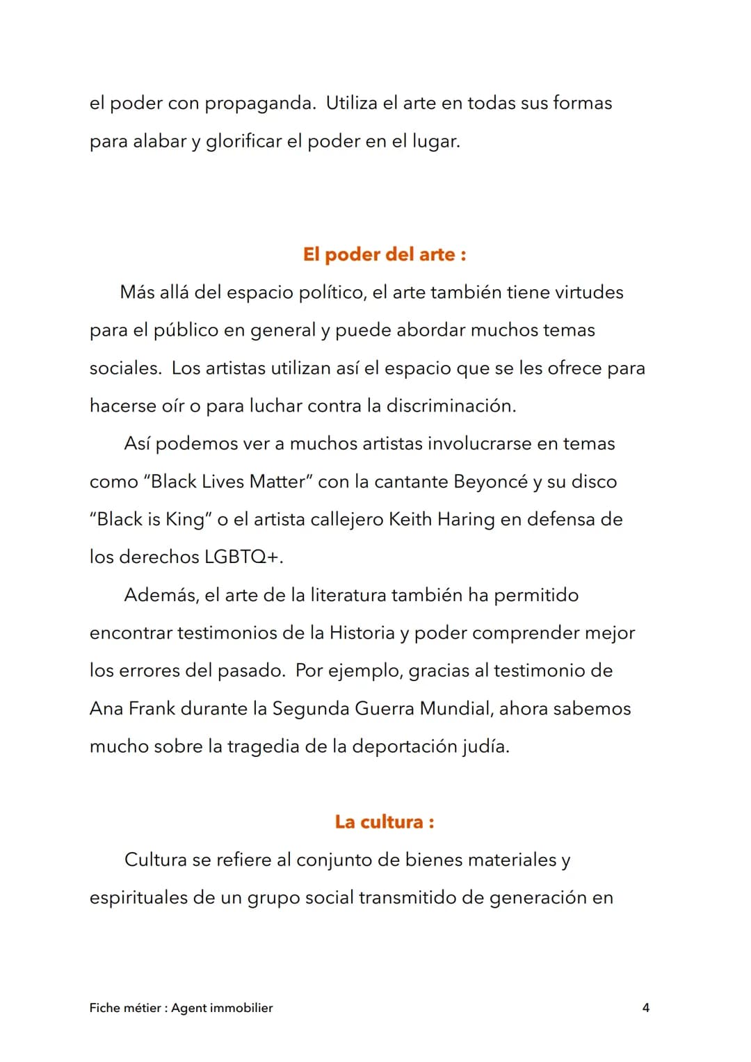 Español
Arte y poder
Fiche métier : Agent immobilier
@paolably
knowunity
1 ●
●
●
●
●
●
●
●
●
Vocabulario :
L'Art: El Arte
La peinture : La p