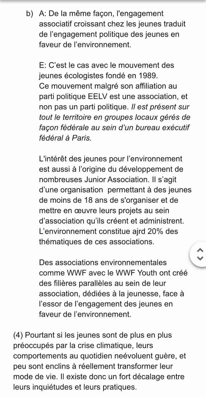 Grand oral
SES et Géopo
Comment la question de l'environnement a
poussé les jeunes à s'engager
politiquement ?
Dans quelle mesure la questio