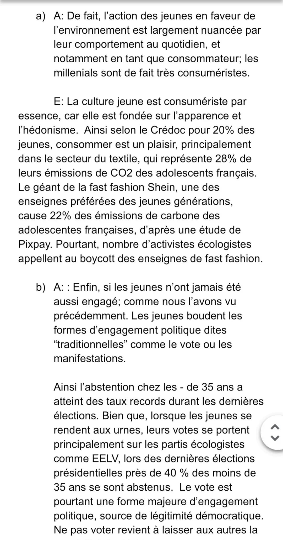 Grand oral
SES et Géopo
Comment la question de l'environnement a
poussé les jeunes à s'engager
politiquement ?
Dans quelle mesure la questio