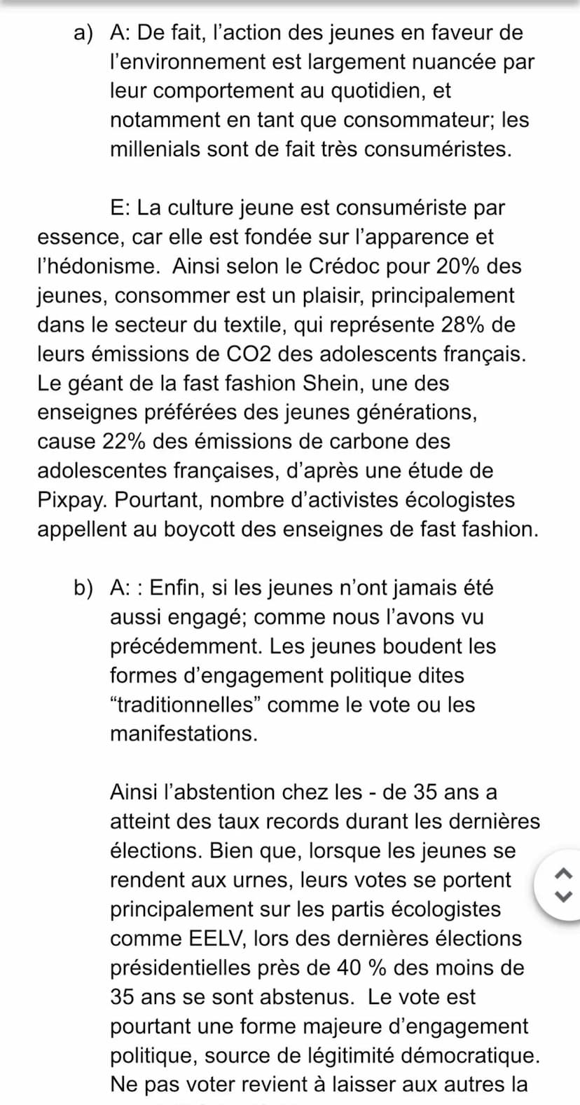 Grand oral
SES et Géopo
Comment la question de l'environnement a
poussé les jeunes à s'engager
politiquement ?
Dans quelle mesure la questio