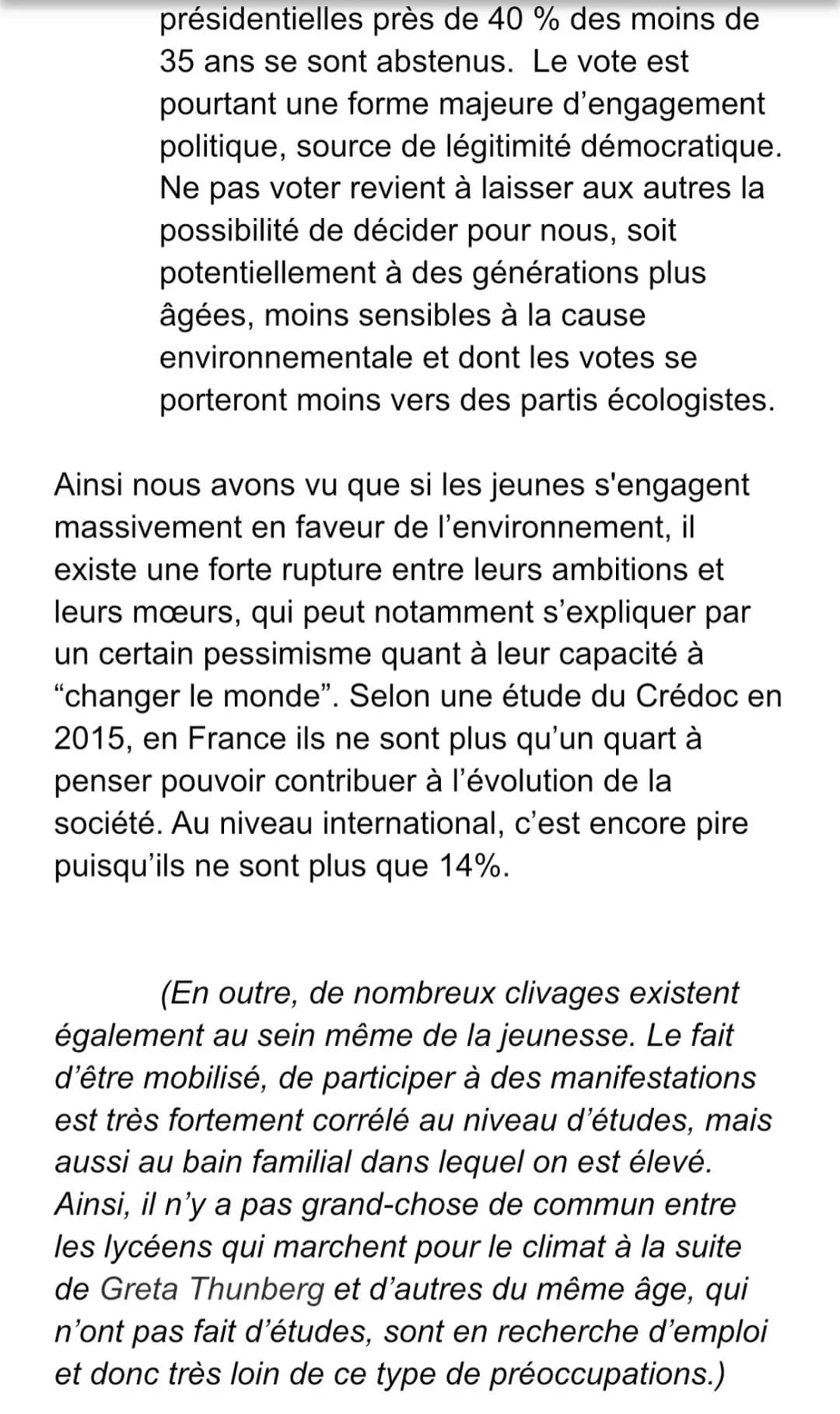 Grand oral
SES et Géopo
Comment la question de l'environnement a
poussé les jeunes à s'engager
politiquement ?
Dans quelle mesure la questio