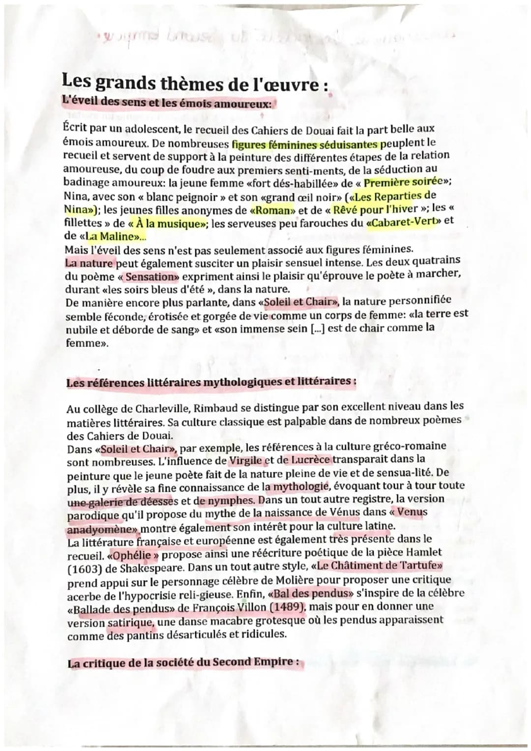 U
un adolescent en révolte :
une triple révolte :
⚫ contre les classes sociales dominantes
REVISIONS
DISSERTATION
RIMBAUD.
⚫
contre le secon