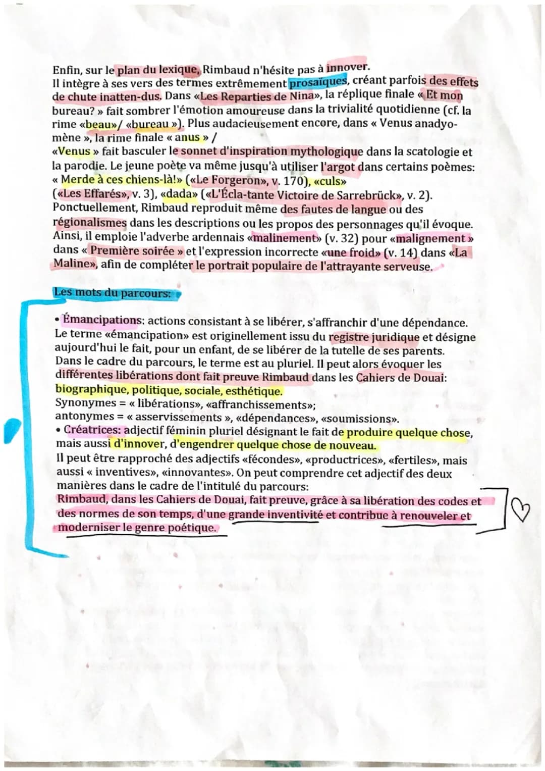U
un adolescent en révolte :
une triple révolte :
⚫ contre les classes sociales dominantes
REVISIONS
DISSERTATION
RIMBAUD.
⚫
contre le secon
