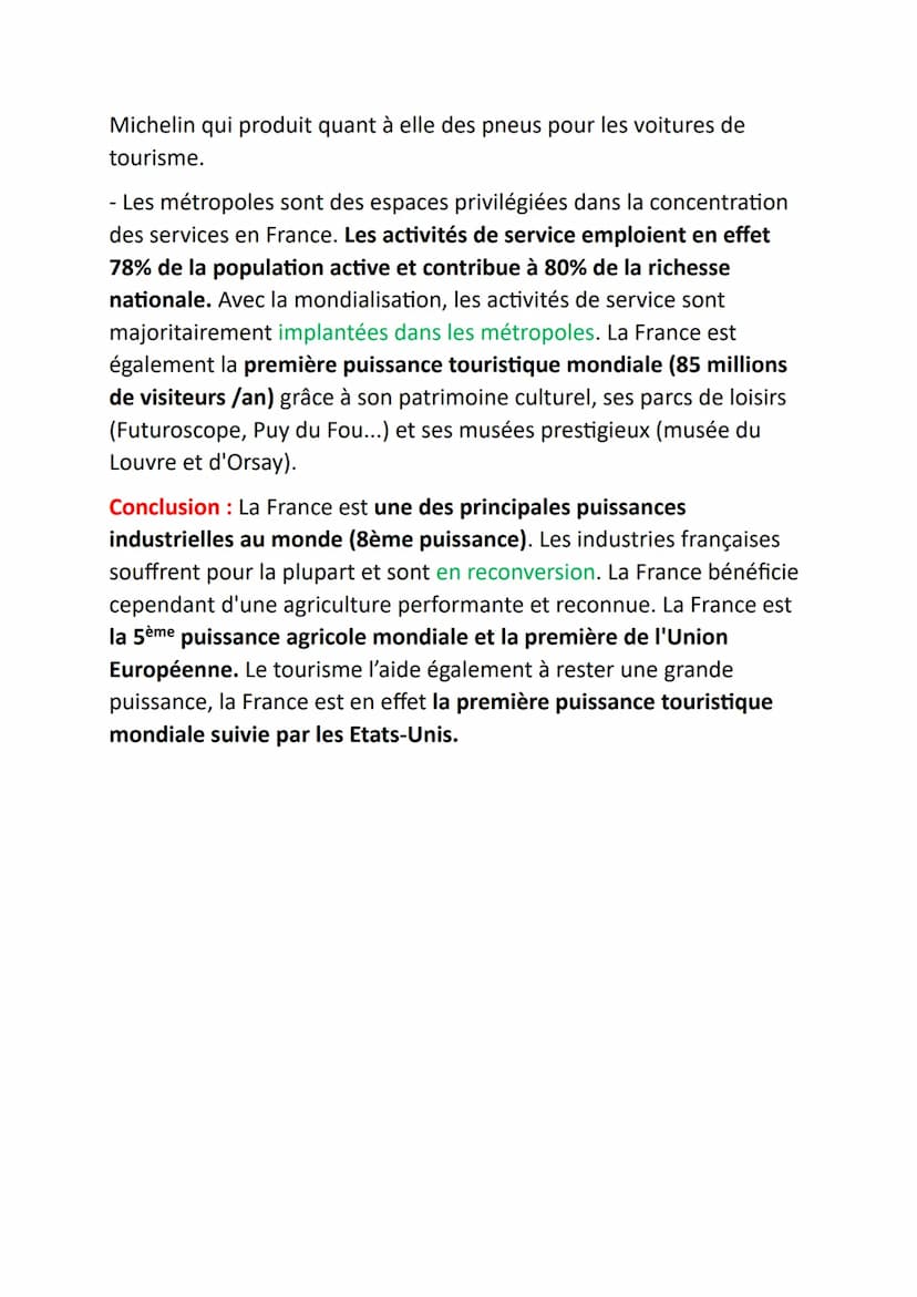 LES ESPACES PRODUCTIFS
Développement construit :
Introduction : Un espace productif est un espace dans lequel se
développe des activités éco