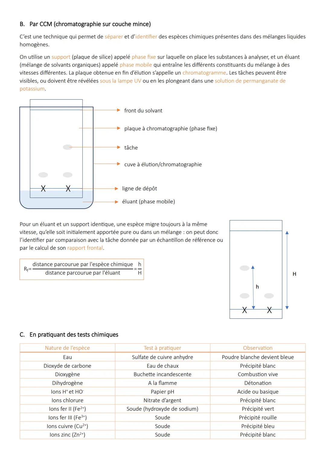 Définitions :
Espèce chimique : ensemble d'entités chimiques (atomes, ions, molécules, ...) identiques. On la représente par
une formule chi