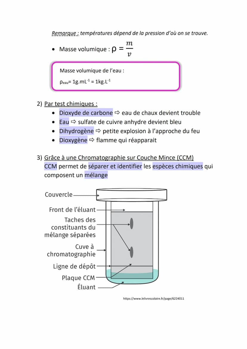 Physique-chimie
Chapitre 1 : Corps purs et mélanges
I. Rappels du collège :
espèce chimique = ensemble de particules identiques
• corps pur 