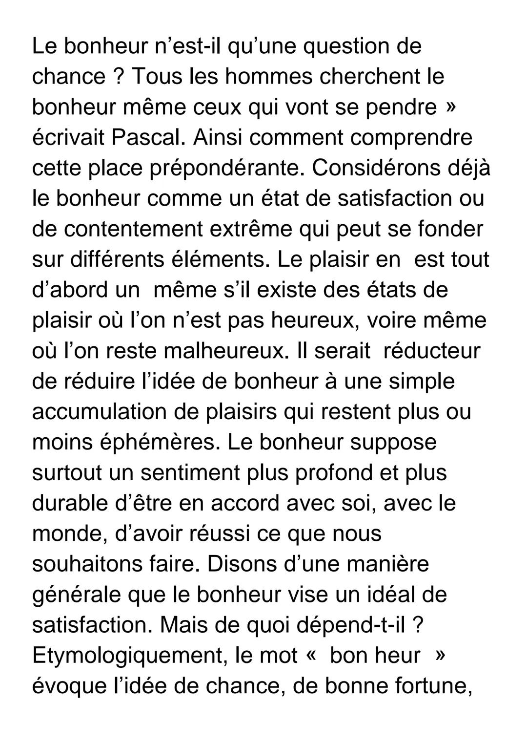 Cours sur le bonheur 