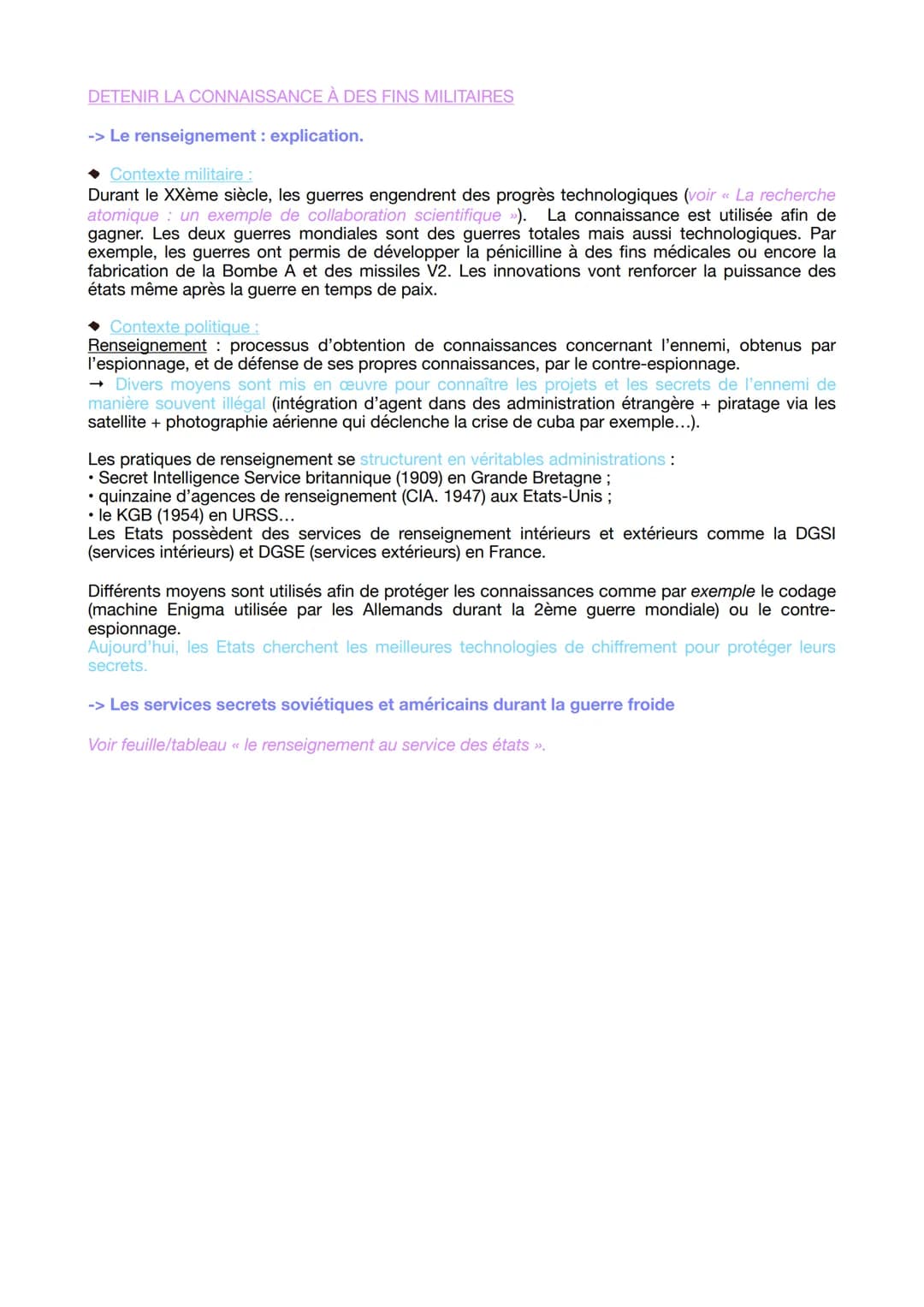 L'enjeu de la connaissance.
La connaissance processus actif qui vise à se faire une représentation du monde et à l'expliquer.
Le produit de 