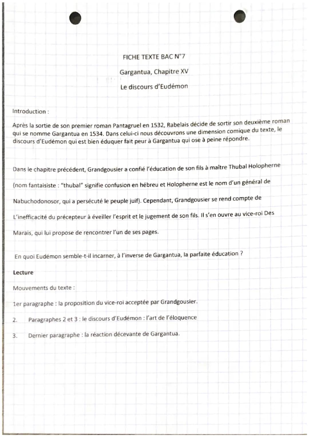 Introduction :
Après la sortie de son premier roman Pantagruel en 1532, Rabelais décide de sortir son deuxième roman
qui se nomme Gargantua 
