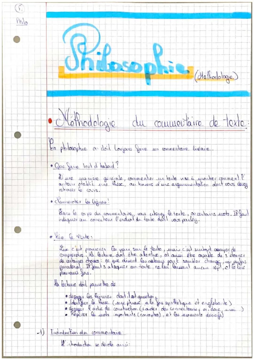 Exemple de Commentaire Philosophique Corrigé et Méthodologie Simple