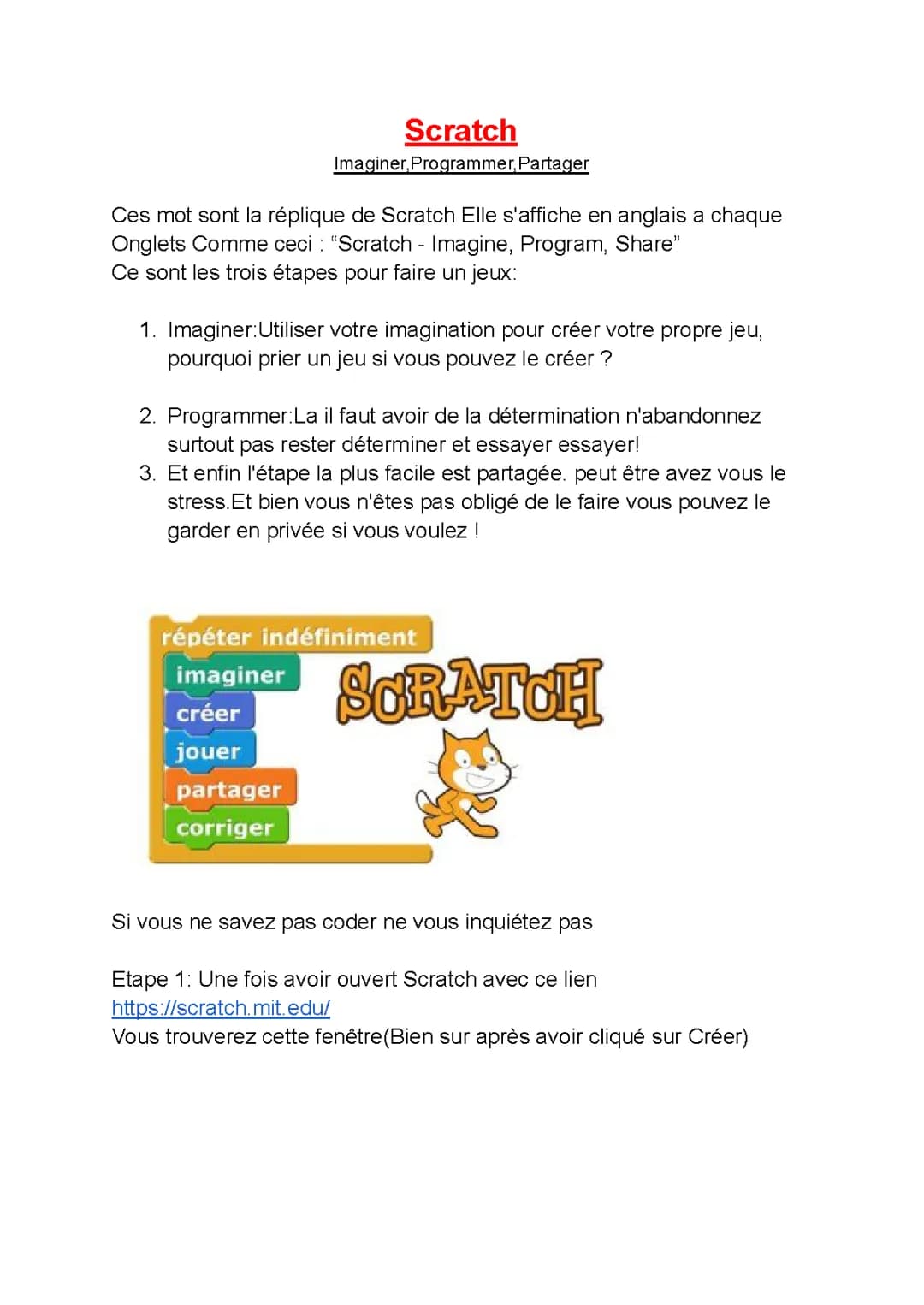 Programmer avec scratch 