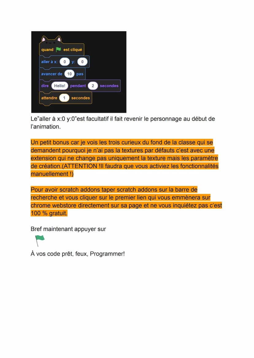 Scratch
Imaginer, Programmer, Partager
Ces mot sont la réplique de Scratch Elle s'affiche en anglais a chaque
Onglets Comme ceci: "Scratch -