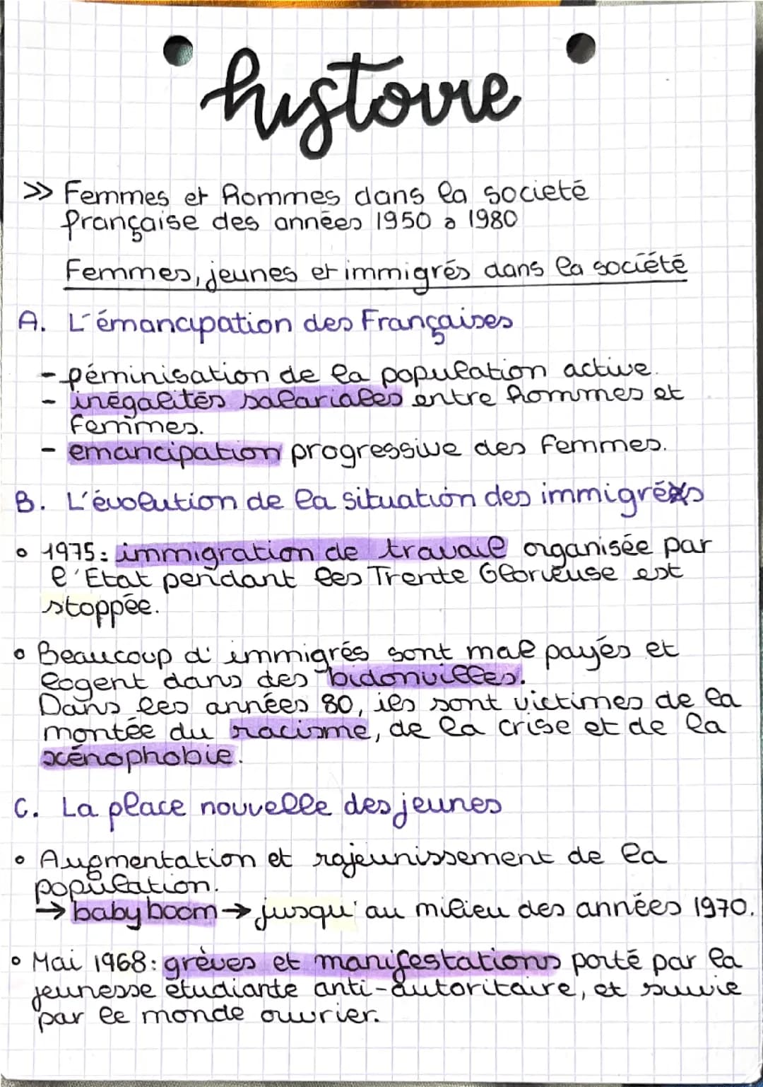 Femme et hommes dans la société française des années 1950 à 1980