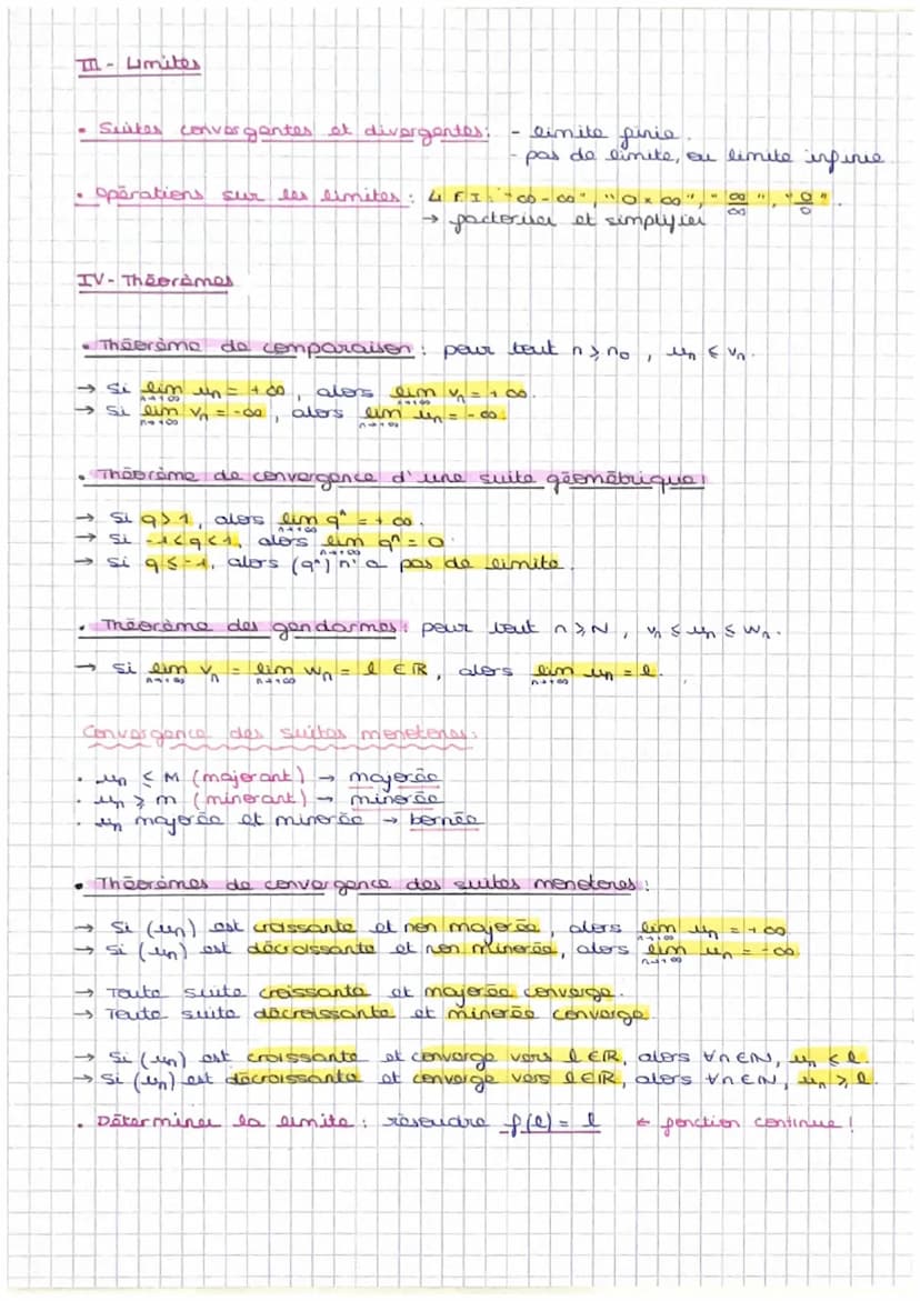 I-Rappels
NO
.
LES SUITES
• Différents types de suites: explicites un =
recurrentes un
ST 20
3 un
Variations: (un) est croissante si in EN i